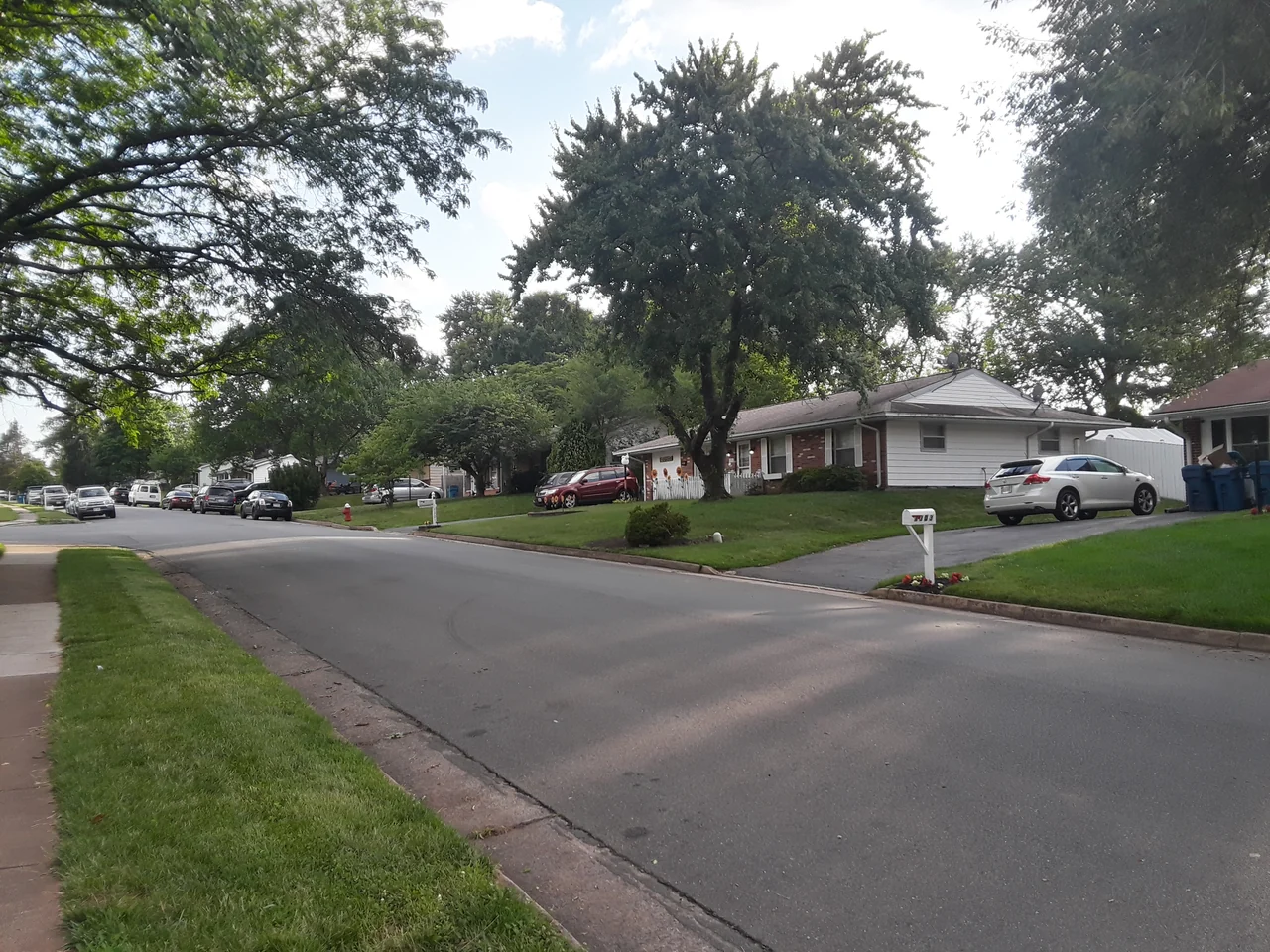 A residential street in Sterling.